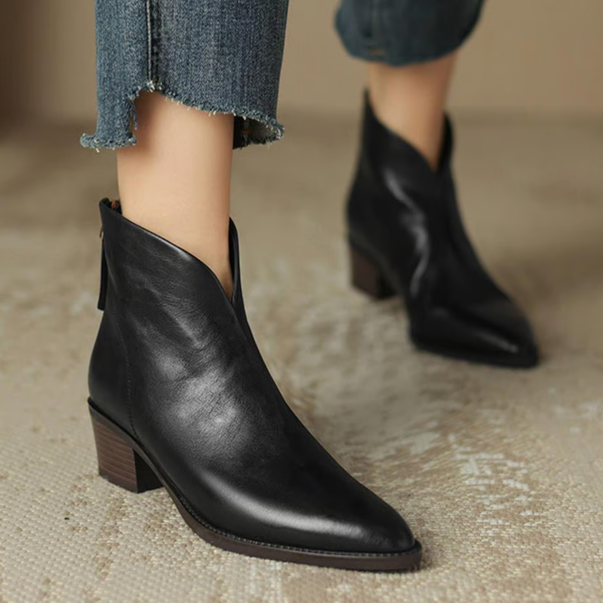 Camille | Botines de Tacón Bajo