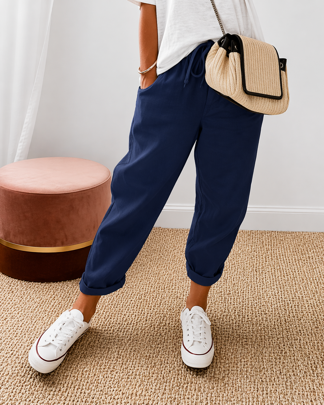 Lina | Pantalones Lino Casual