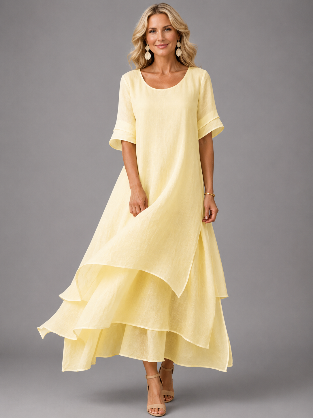 Liora | Vestido Largo Fluido con Volantes