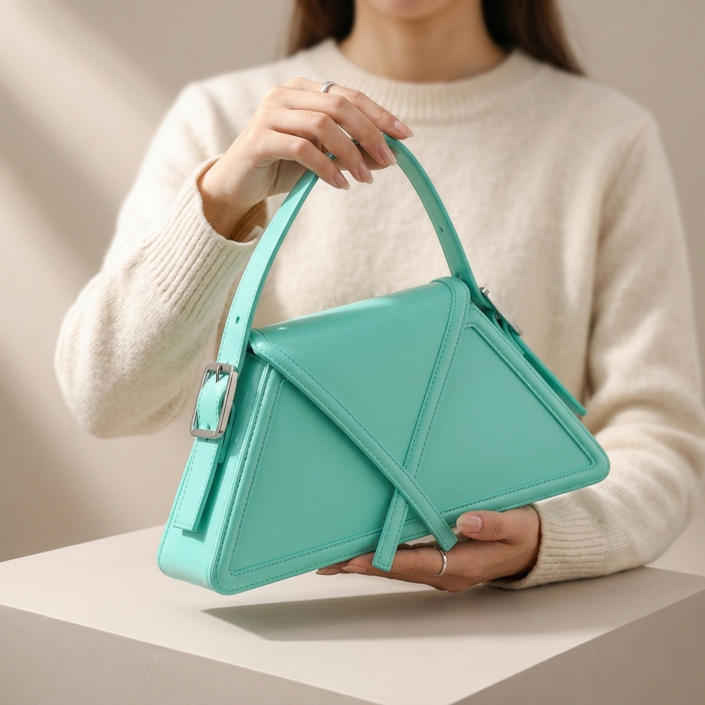 La Geométrica | Bolso Triangular de Piel