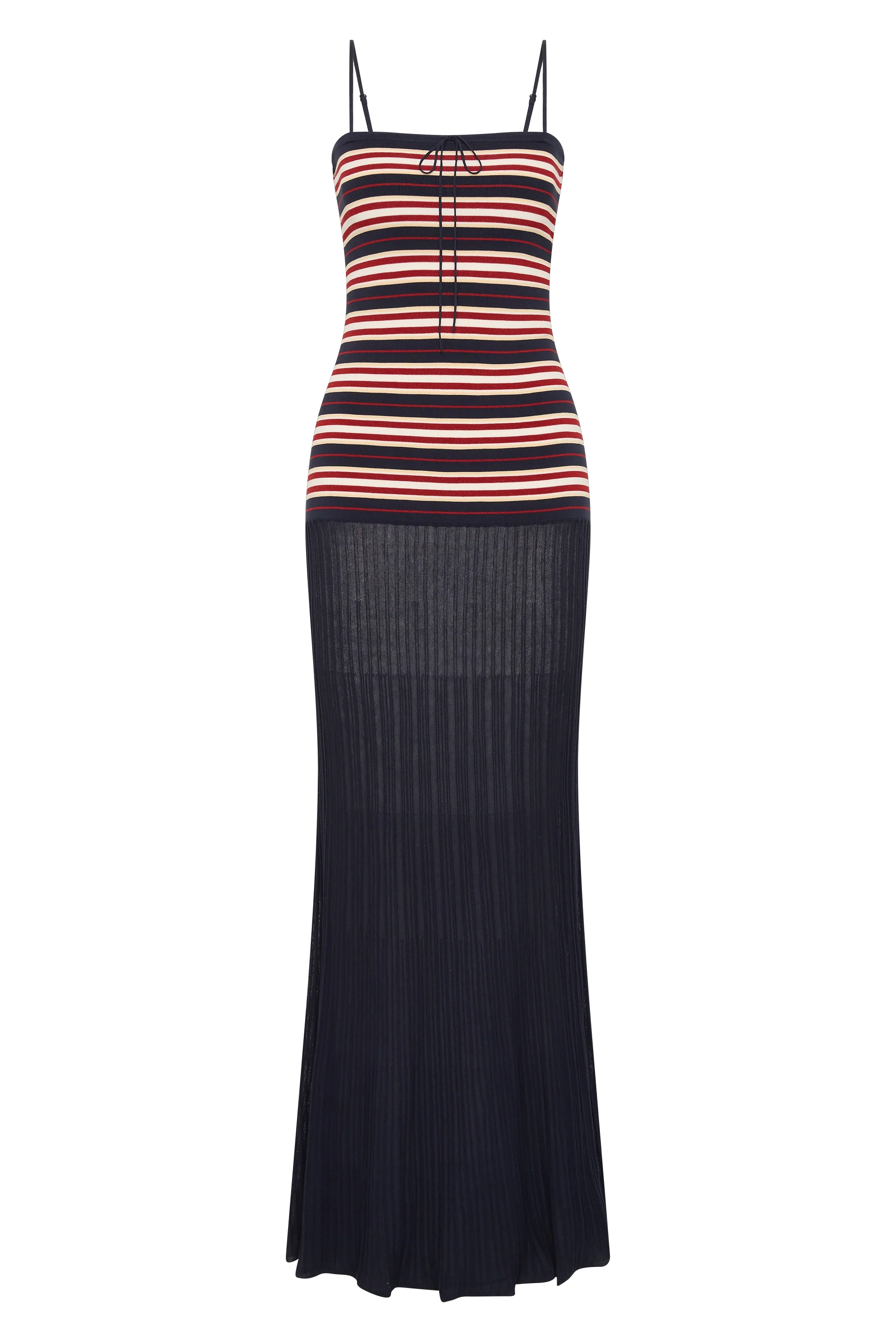 Doris | Vestido Maxi de Punto a Rayas