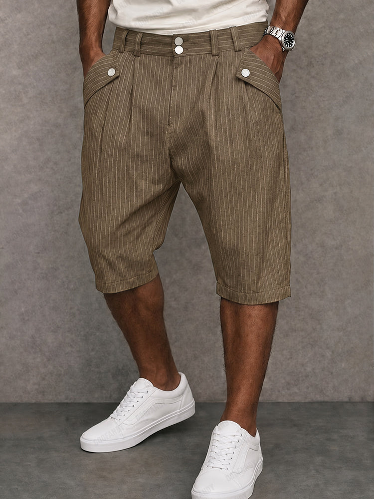 Fermín | Bermuda Elegante con Botón Decorativo