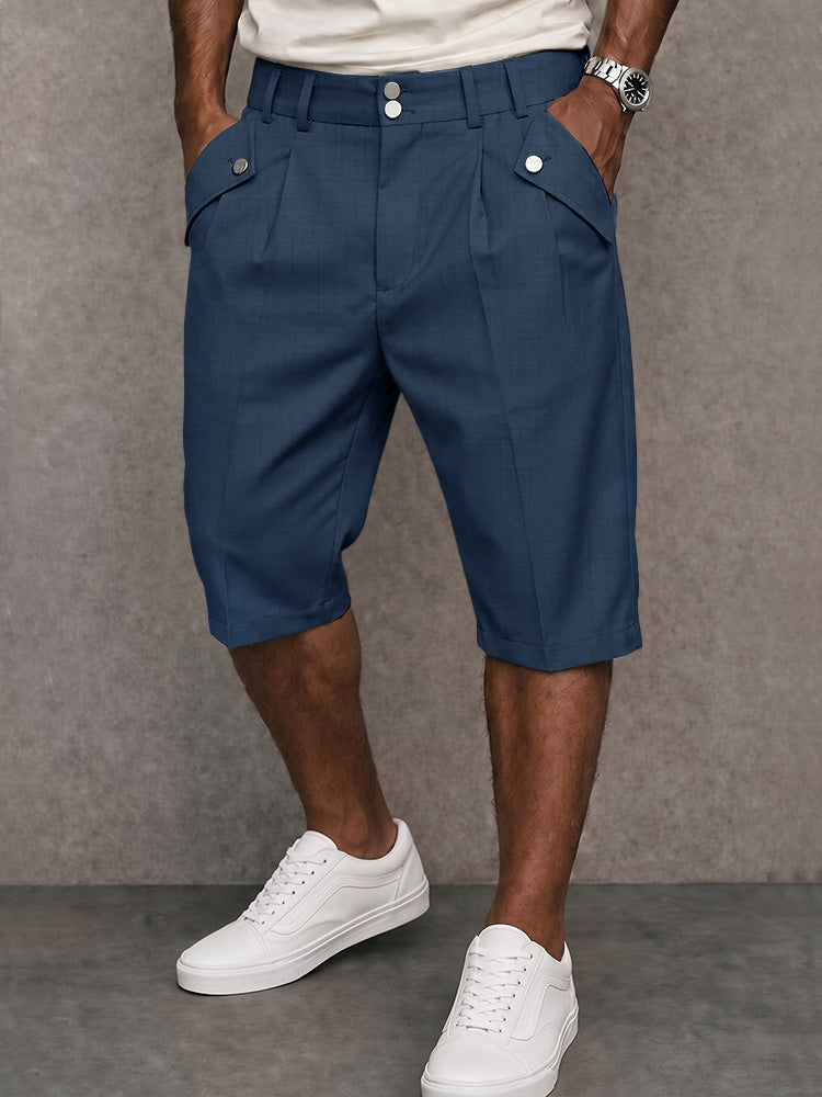 Fermín | Bermuda Elegante con Botón Decorativo