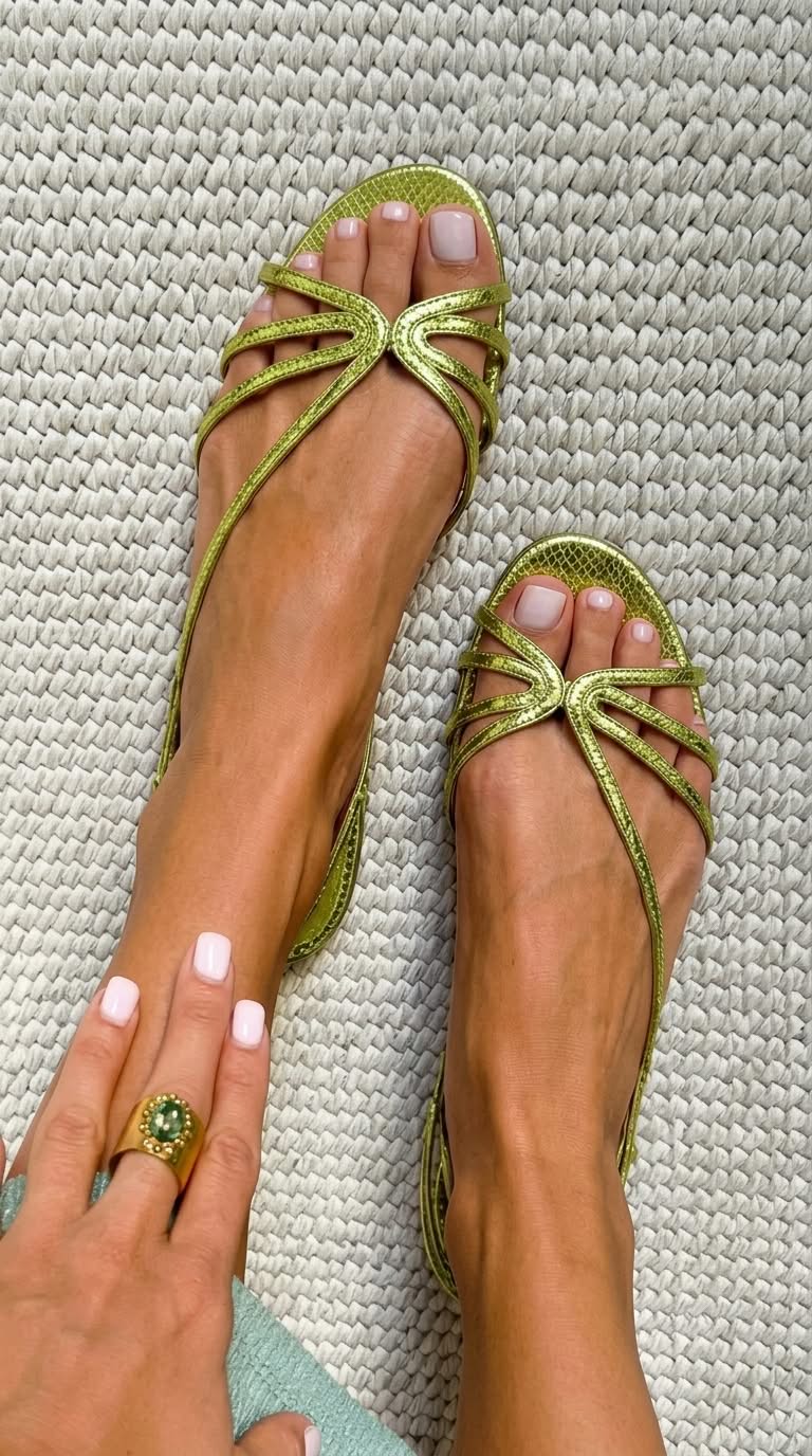 Serafina | Sandalias Doradas Esencia Estival