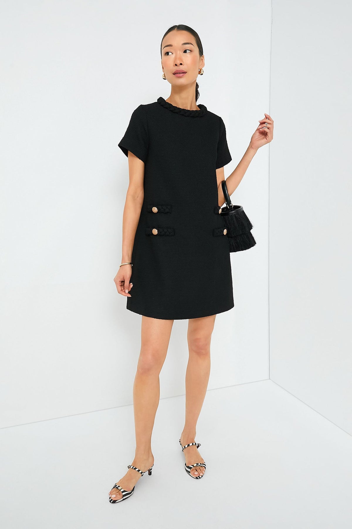 Camila | Vestido Tweed Negro