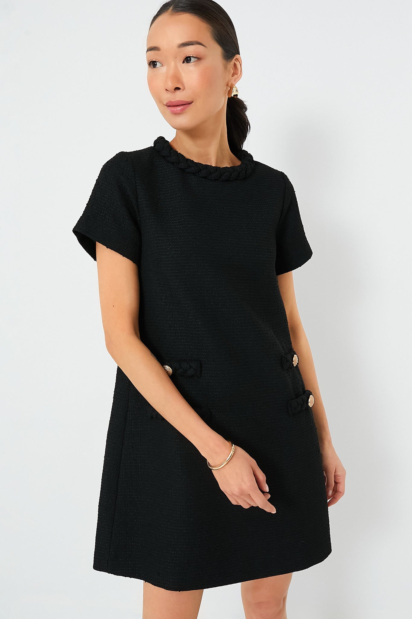 Camila | Vestido Tweed Negro