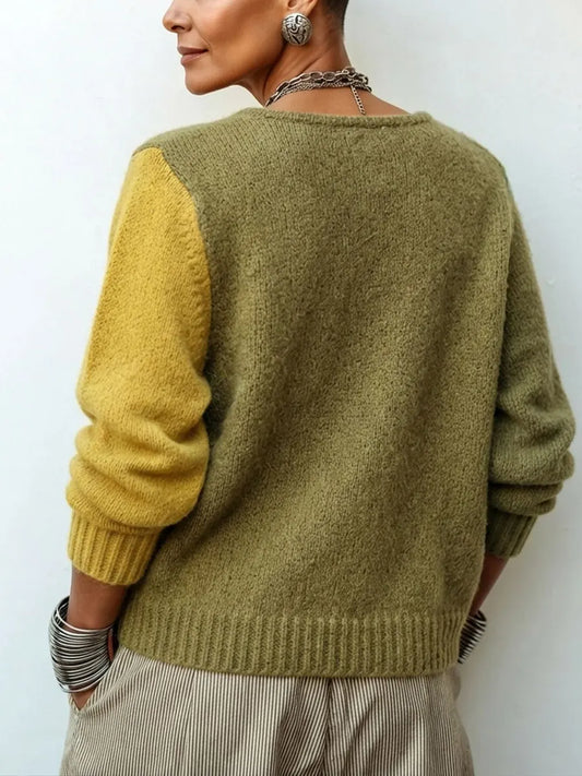 Pilar | Jersey de Punto con Bloques de Color Asimétricos