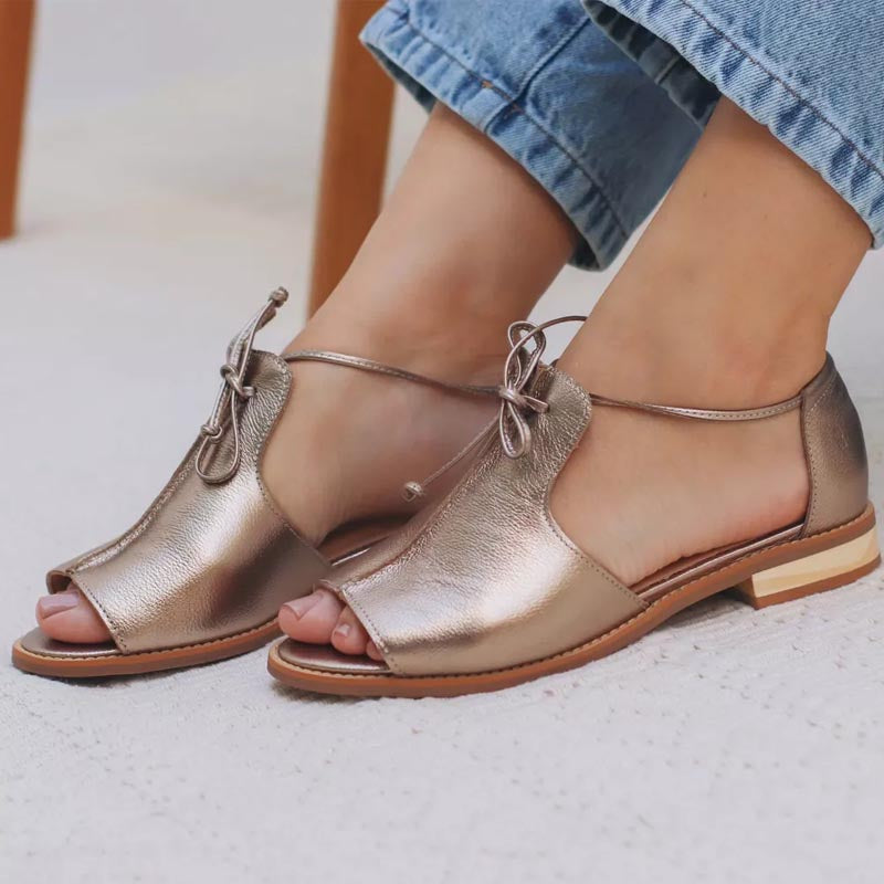 Liliana | Sandalias Planas con Cordones