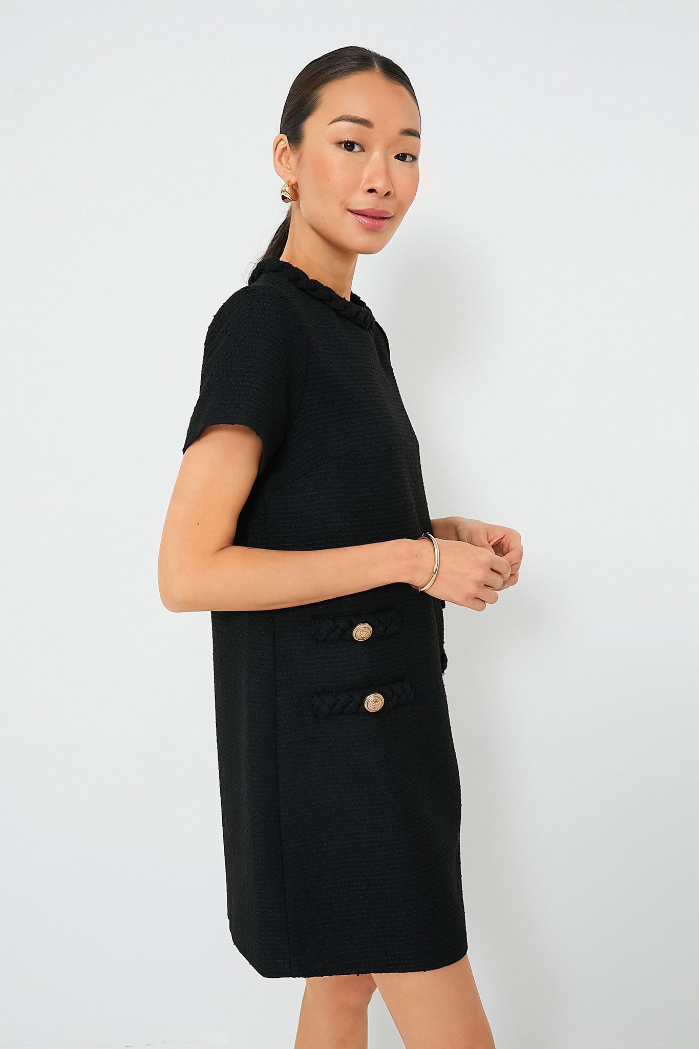 Camila | Vestido Tweed Negro