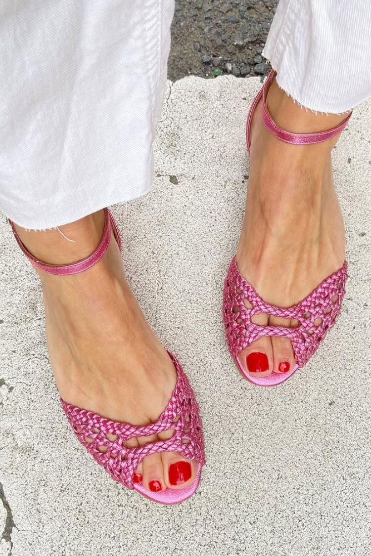 Isadora | Sandalias Tejidas Doradas