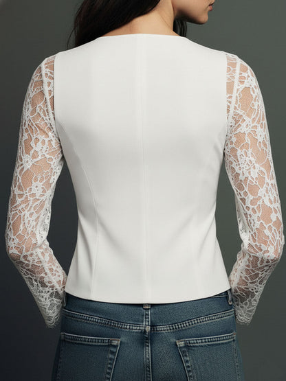 Valentina - Blazer Entallado con Encaje