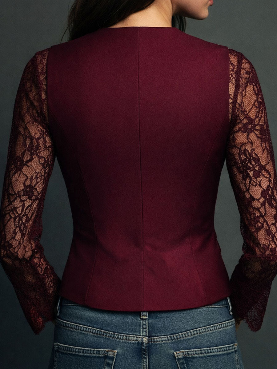 Valentina - Blazer Entallado con Encaje