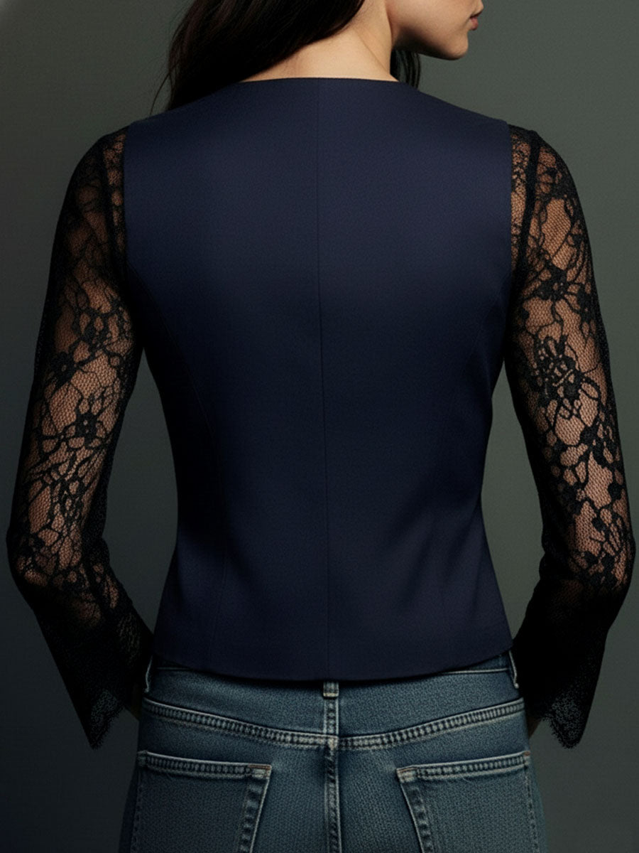 Valentina - Blazer Entallado con Encaje