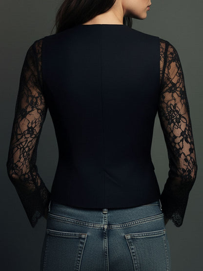 Valentina - Blazer Entallado con Encaje
