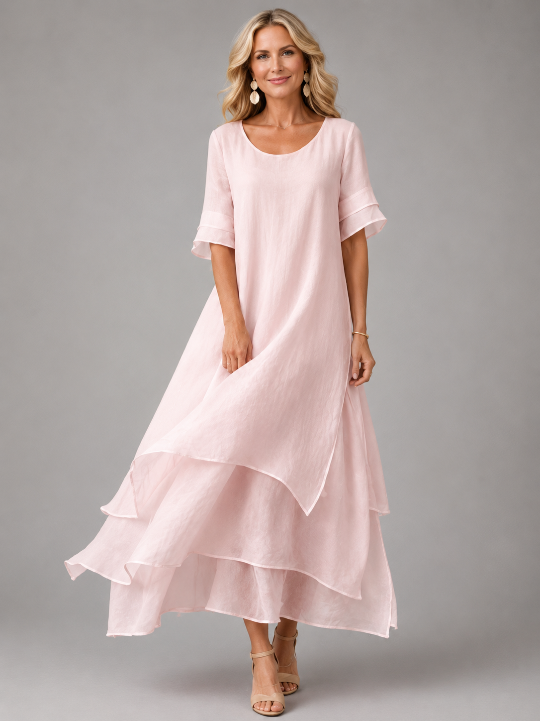 Liora | Vestido Largo Fluido con Volantes