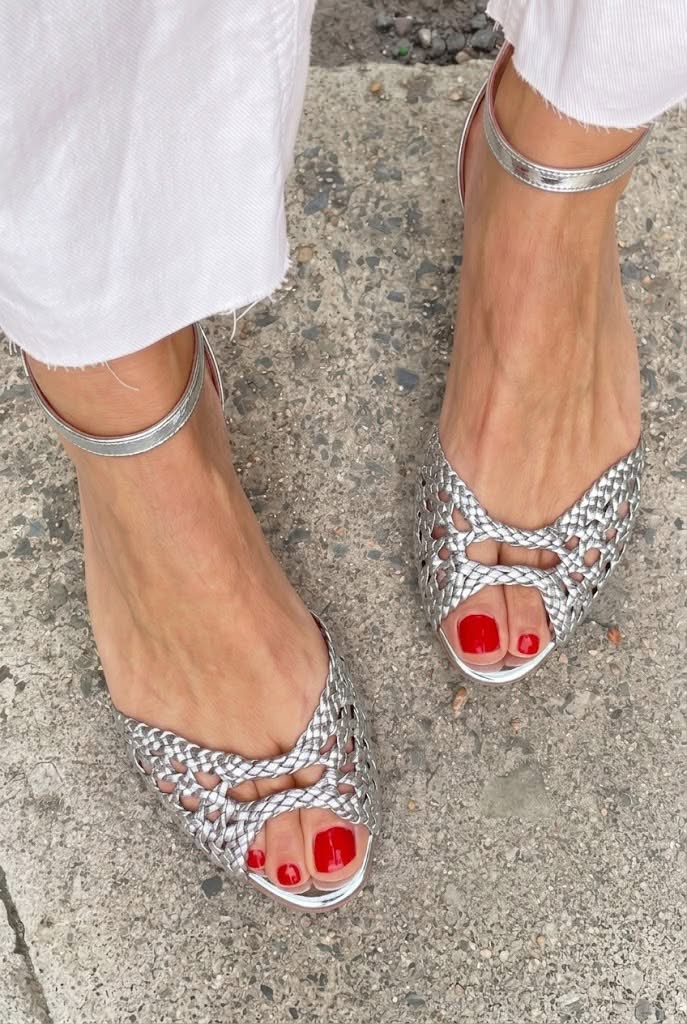 Isadora | Sandalias Tejidas Doradas