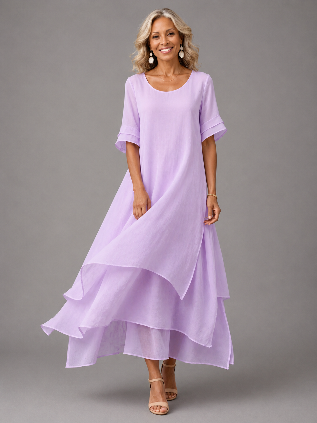 Liora | Vestido Largo Fluido con Volantes