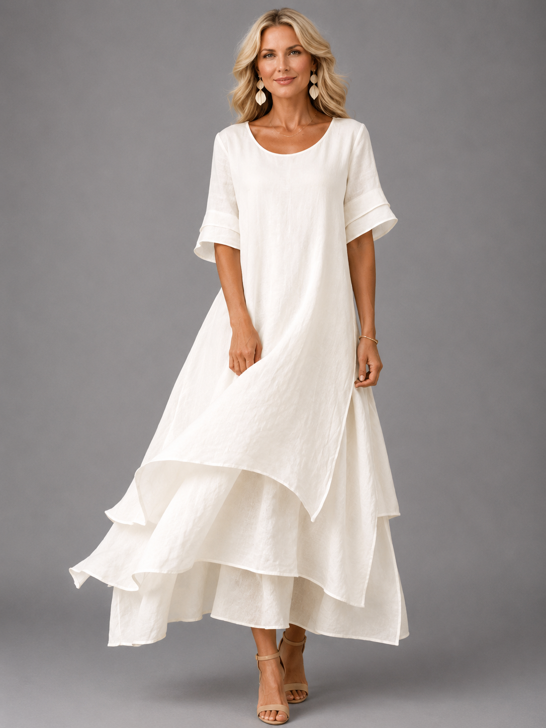Liora | Vestido Largo Fluido con Volantes