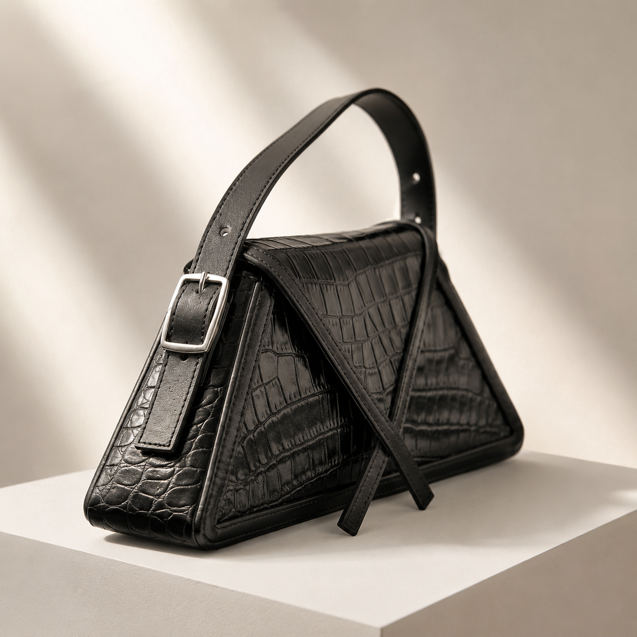 La Geométrica | Bolso Triangular de Piel