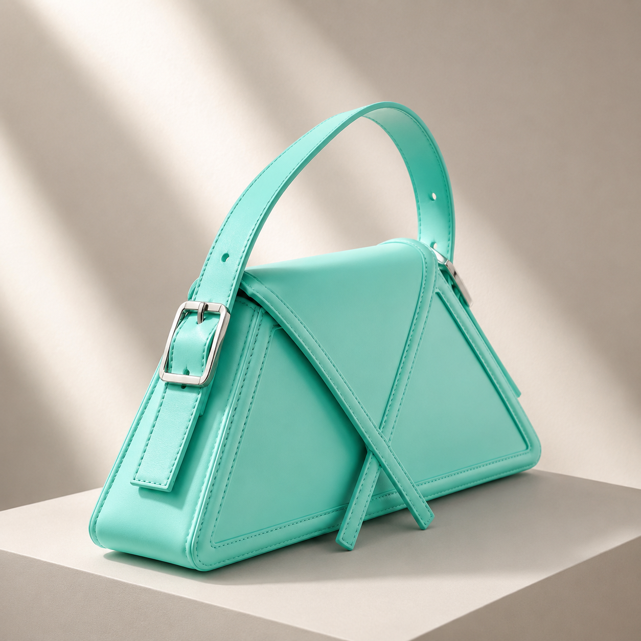 La Geométrica | Bolso Triangular de Piel