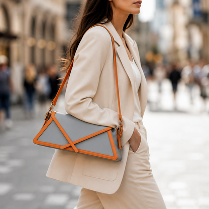 La Geométrica | Bolso Triangular de Piel