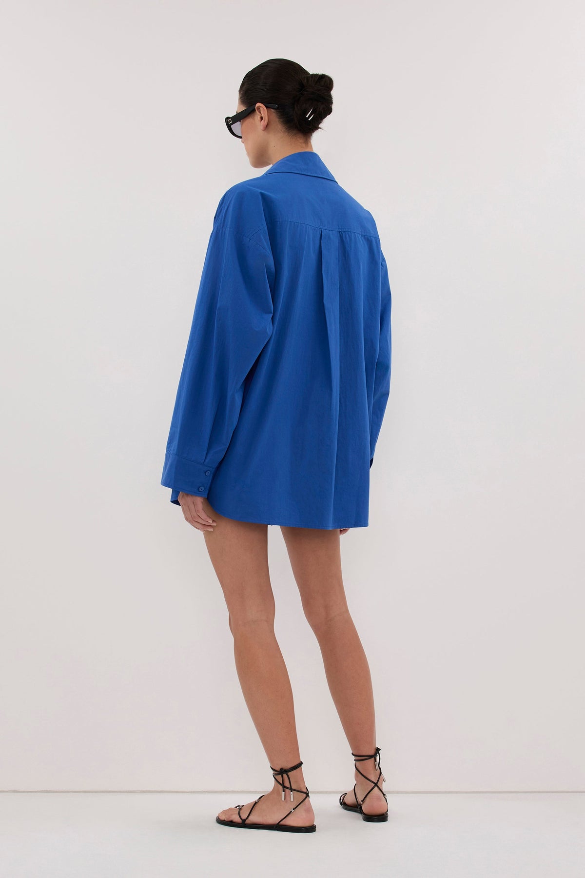 Nieves | Camisa Ligera de Algodón Azul Cobalto