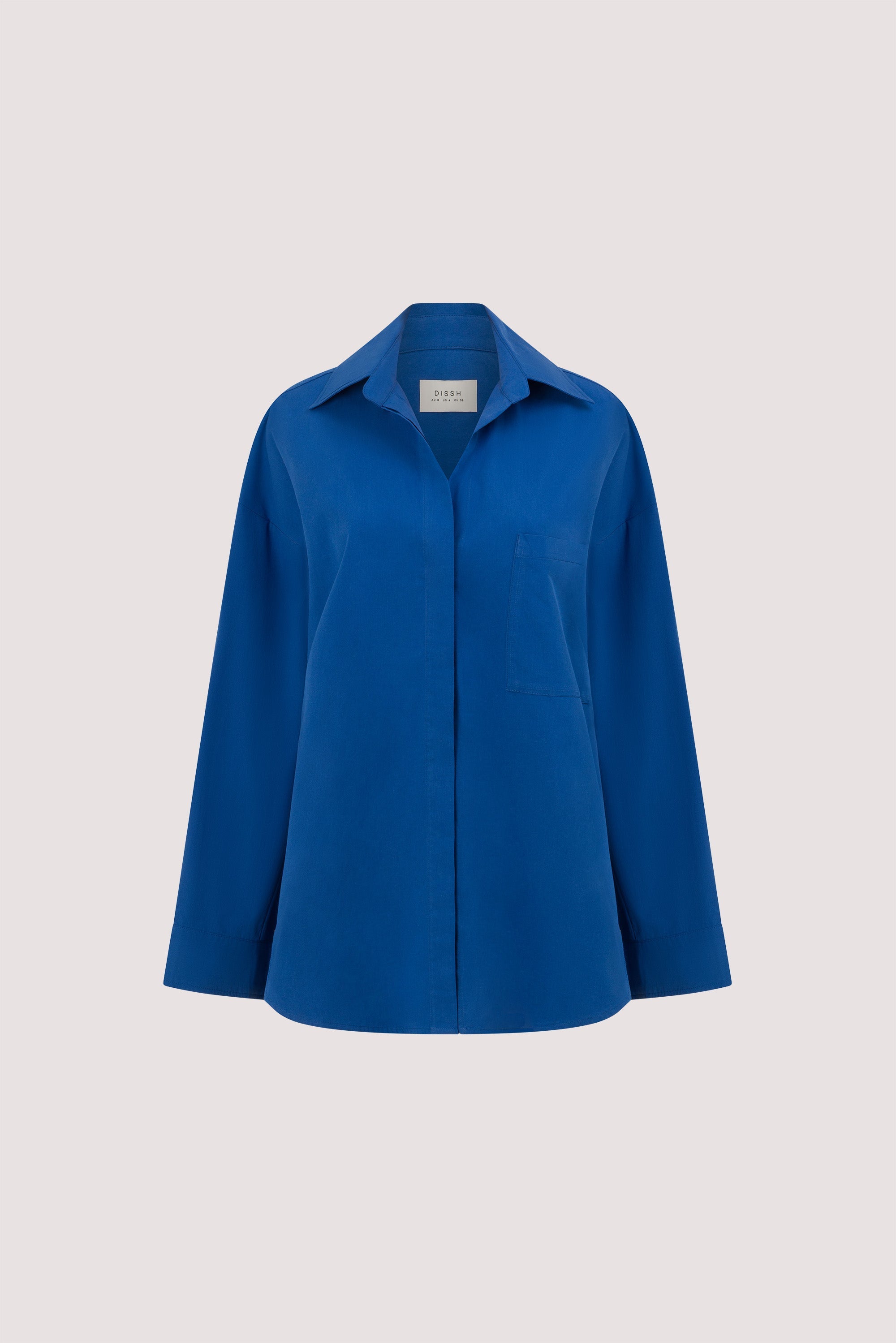 Nieves | Camisa Ligera de Algodón Azul Cobalto