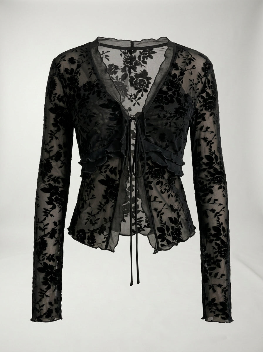Alessandra | Top Encaje Negro