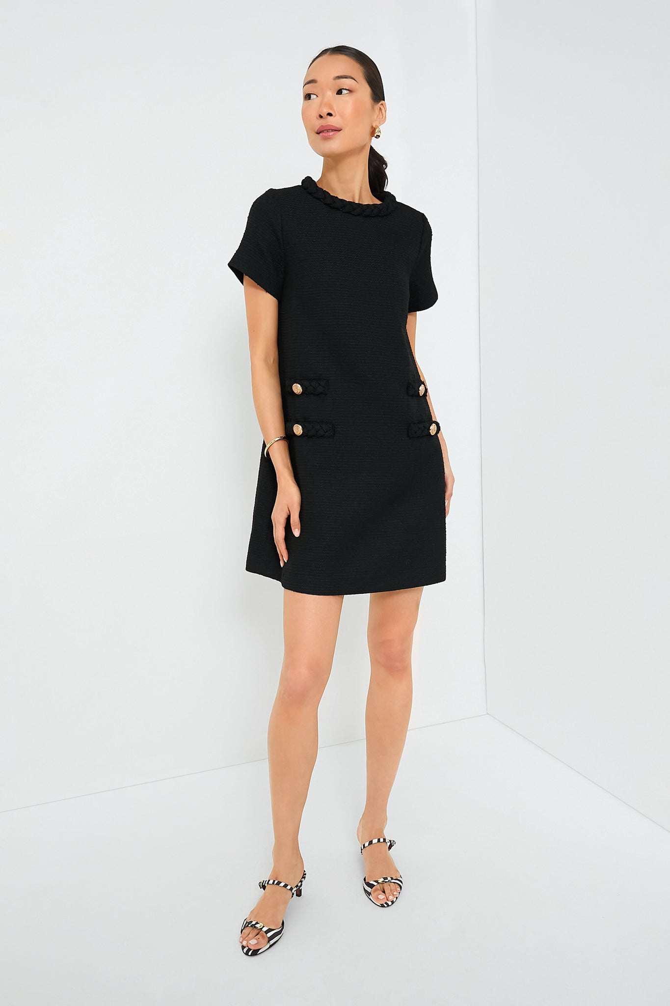 Camila | Vestido Tweed Negro