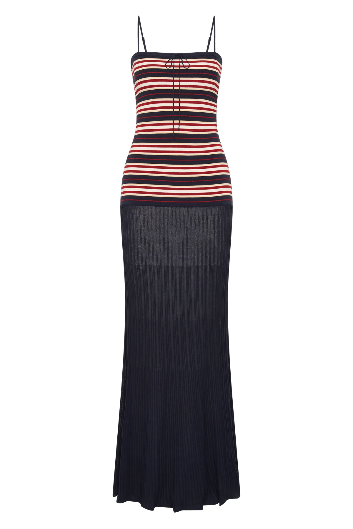 Doris | Vestido Maxi de Punto a Rayas