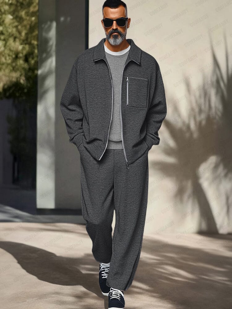 Athleisure Regular Fit Jacket Outfit (Live Only)