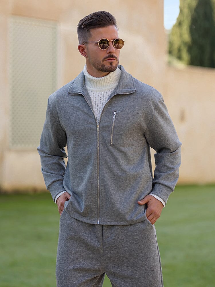 Athleisure Regular Fit Jacket Outfit (Live Only)