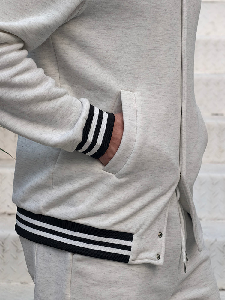 Alonso | Conjunto Chaqueta y Pantalón con Ribete a Rayas