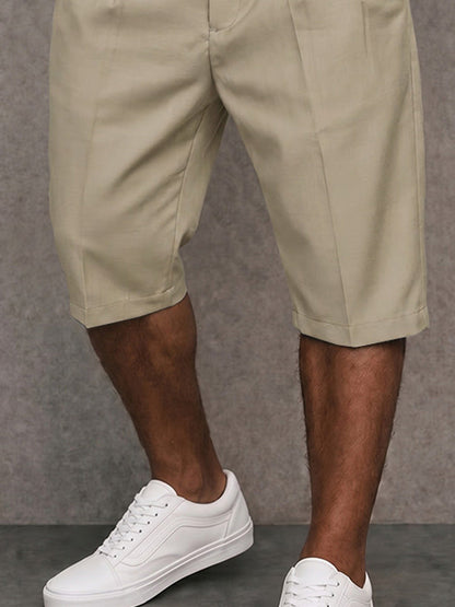 Fermín | Bermuda Elegante con Botón Decorativo