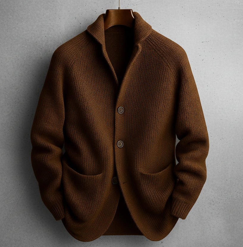 Luca™ | Cárdigan de punto con cuello chal y botones