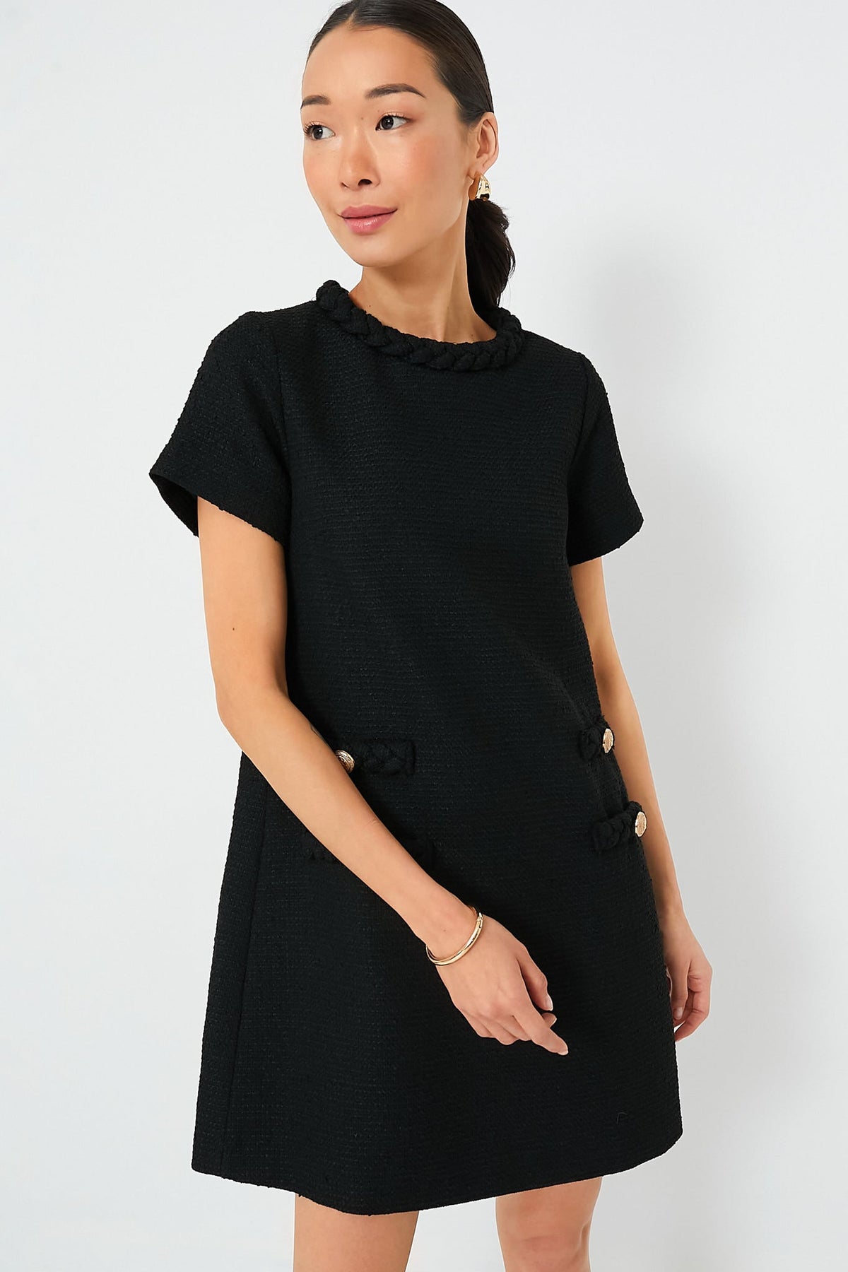 Camila | Vestido Tweed Negro