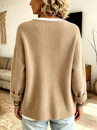 Marta | Chaqueta de Punto con Cuello Asimétrico