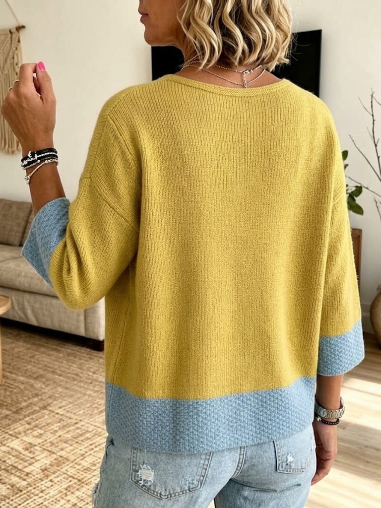 Irene | Cárdigan de Punto con Bloques de Color