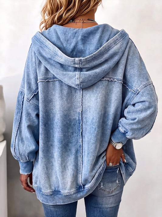 Noelia | Chaqueta con Capucha de Algodón Lavado