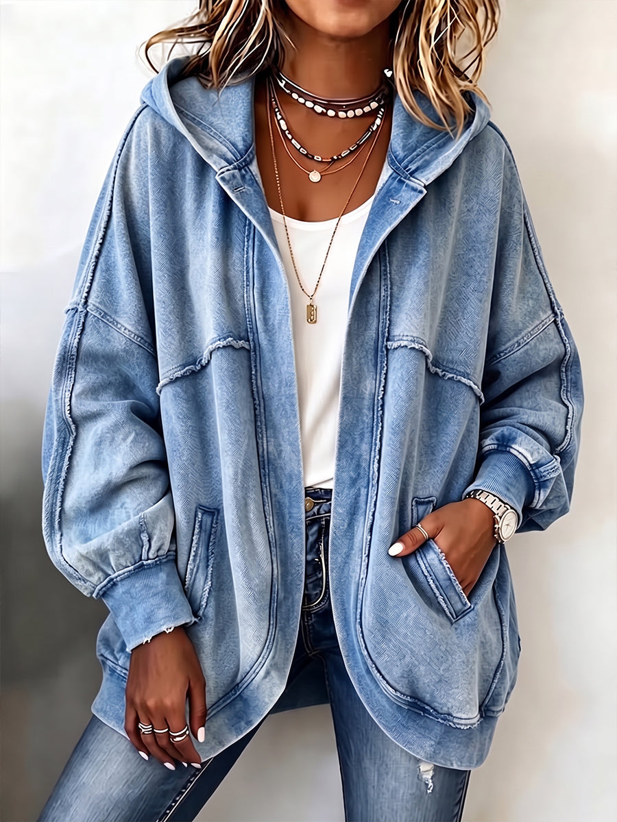 Noelia | Chaqueta con Capucha de Algodón Lavado