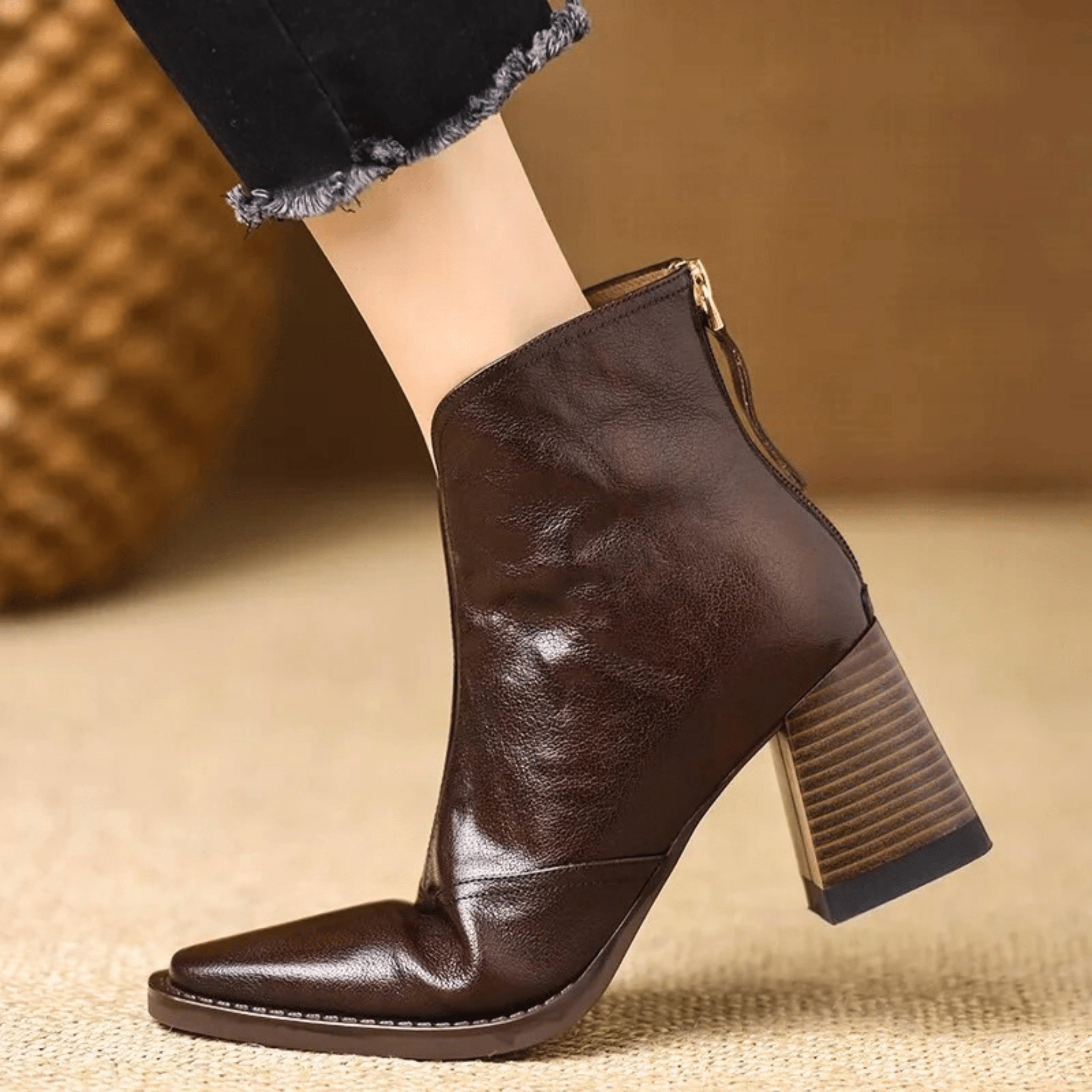 Dlaudia™ | Botines de Tacón Medio de Lujo